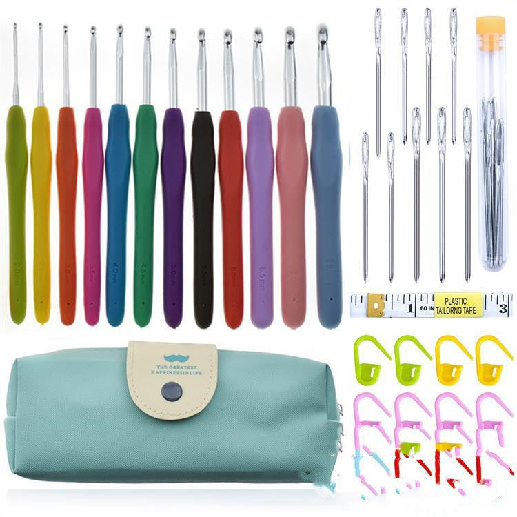 Crochet Tool Set Color TPR Soft Handle Crochet Set