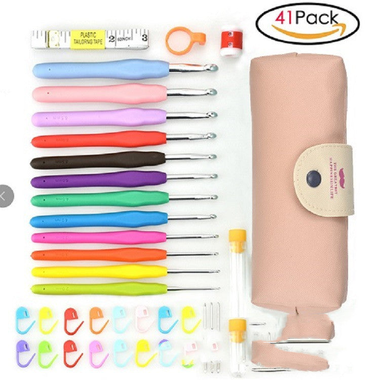 Crochet Tool Set Color TPR Soft Handle Crochet Set