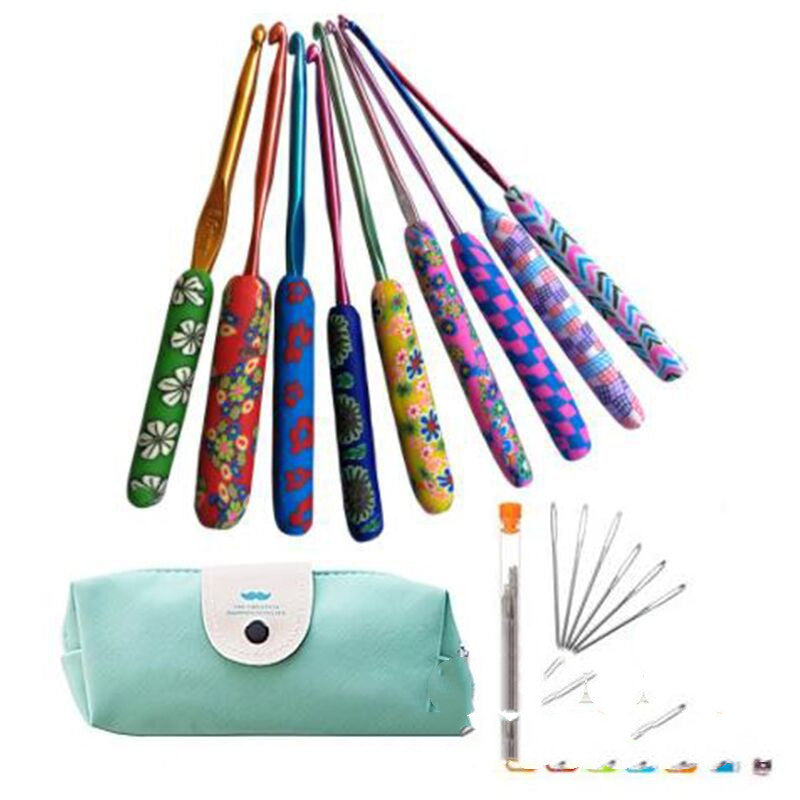 Crochet Tool Set Color TPR Soft Handle Crochet Set